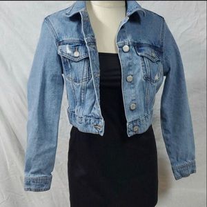 Aeropostale Blue Crop Jean Jacket